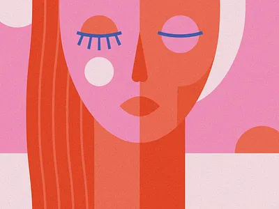 Fading youth age eyes face geometric girl illustration illustrator old pink shapes sun vector woman young