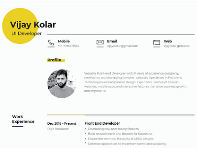 Resume/CV Template design resume typography ui