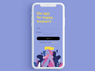 Women's day - Sign Up app dailyui dailyui 001 dailyuichallange design illustration ui vector