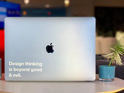 🤔Design thinking is beyond good & evil app art branding clean design lettering logo minimal type typography vector