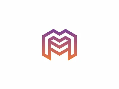 M logo design 99designs app branding design flat geometric icon illustration inspiration internet line art logo modern mono line simple tech tech design typography vector