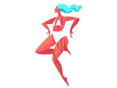 Summer Chill color design digital drawing girl illustration lady magazine palette photoshop summer woman