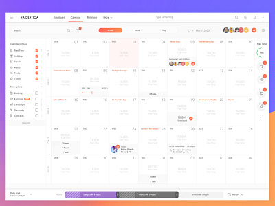 Multifunctional Calendar View (StartUp Idea) calendar calendar app calendar design flat flat design interface interface design interface design templates interface designer multi purpose multi purpose multifunctional start up startup time time management ui ux design unique design ux designer web