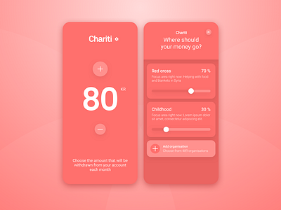 Chariti concept design ui