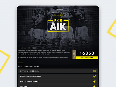 Campaign site for AIK