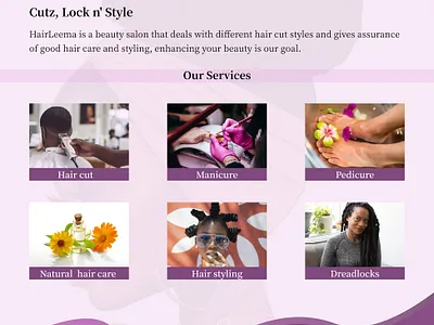 Hair Leemah Flyer app ui ux