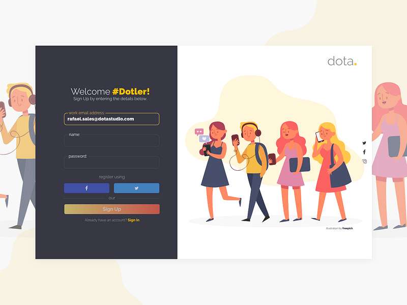 Daily UI 001 - Sign Up
