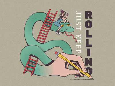 Snakes and Ladders doodle drawing hand ladder ladders roll snake snakes and ladders