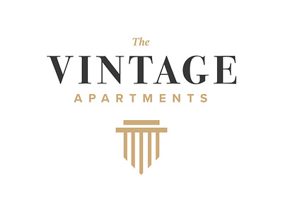 The Vintage Apartments Logo apartments branding logo vintage