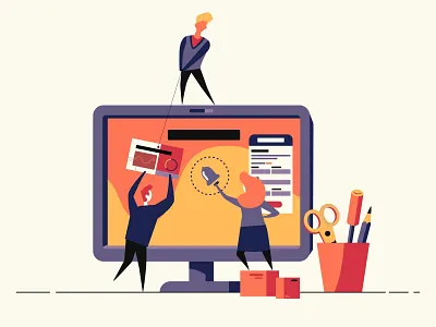 Site building illustration design flat home page illustration landing page ui uiux vector web website