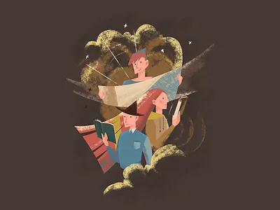 reading time design drawing illustration