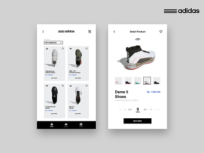 Adidas App Concept Adobe XD aplication design app app design branding design illustration indonesia ui ui ux ui ux design ui design ui designer uidesign uiuxdesigner ux web web deisgn website design