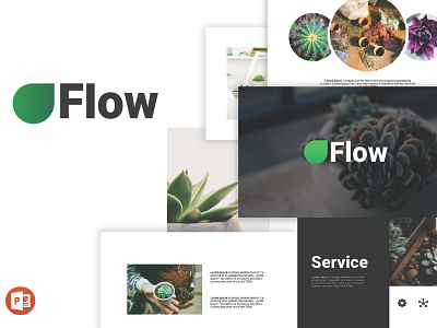 Flow Powerpoint template powerpoint print