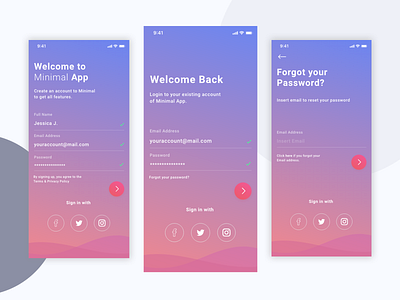 Gradient Background adobe xd app app design background design gradiant ios signin signup ui ux