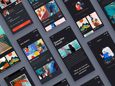 Artscope app art color design illustration mobile ui