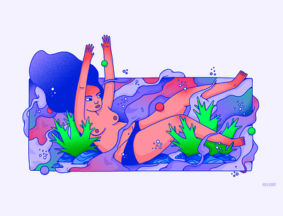 El Mar coral sea woman