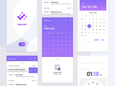 Task App app application calendar clock empty empty state lists mobile app null splash task task app taskapp time ui ui design