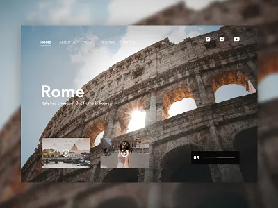 "InTour" Website Design Concept design flat minimal ui ux web website