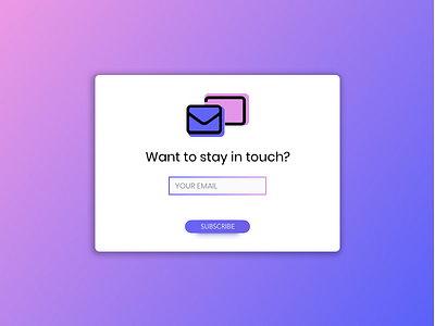Daily UI Challenge #026 - Subscribe app challenge clean daily daily ui daily ui 26 gradient icon mail modal subscribe web