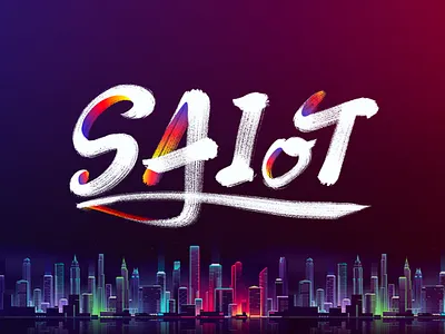 Calligraphic font Internet of Things b3d design dribbble handwriting illustration internet of things type typography