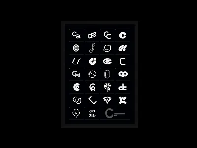 C — Monogram Poster branding design flat identity illustrator lettering logo logo a day minimal mockup monogram monogram logo poster poster art poster collection type typography vector