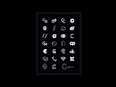 C — Monogram Poster branding design flat identity illustrator lettering logo logo a day minimal mockup monogram monogram logo poster poster art poster collection type typography vector