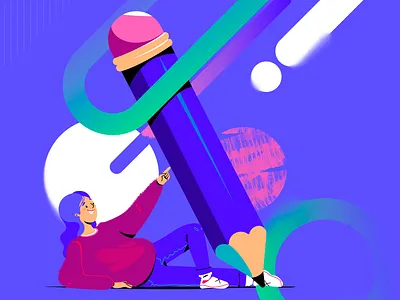 Me art character colors illustration profil resume vector