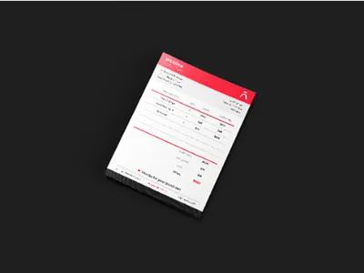 Redesigned Invoice brand branding clean graphic. graphic design invoice invoice design invoices mockup rebrand rebranding red self branding. graphic designer