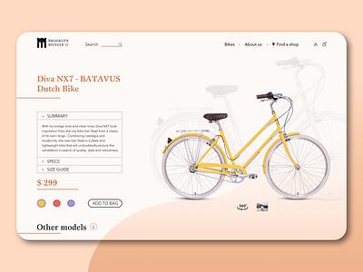 Landing page concept bike branding concept design desktop e comerce grid hero homepage homescreen interface landing layout site sketch typogaphy ui ux ui web website