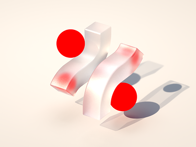 Doubled 3d 3d shape bold brand branding concept design geometric glass illustration realistic red sphere vector