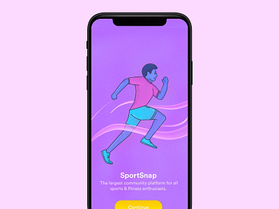 Sports app onboarding screen booking design fitness game illustration minimal procreate sports ui ux