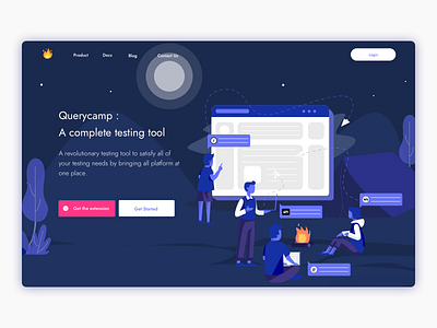 Querycamp branding illustration ui ui desgin ux ui