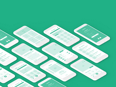 Jungle app clean design fresh green jungle plants ui urban jungle ux wireframe