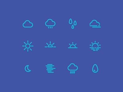 Kawaicon - Weather Line Icon app icon icon a day icon app icon design icon set illustration line line icon ui weather weather app weather icon