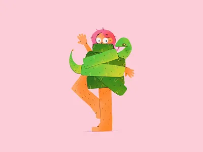 Monday 🐍 animal character design illustration snake