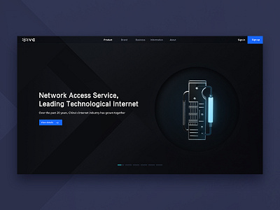 Cloud Service Products Home Page design ui