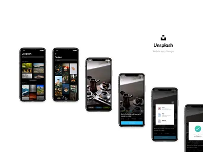 Unsplash Mobile App - Redesigned app app design branding creative design mobile redesign ui unsplash user experience ux