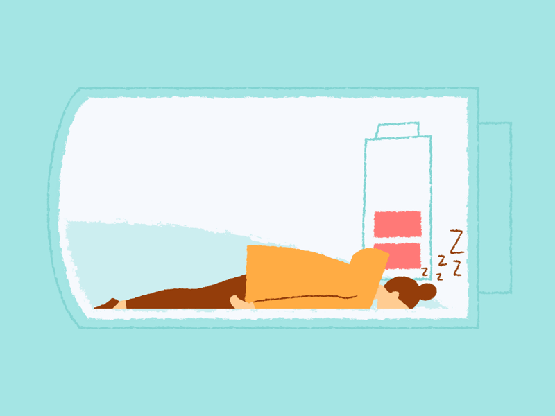 Fatigue editorial art editorial illustration fatigue gif gif animated illustration phldesign