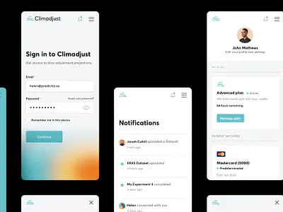 Climadjust art direction branding custom development motion photography ui verbal identity website prototyping