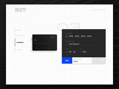 Shoponly - Checkout Page black card checkout page creditcard dailui daily 100 shop