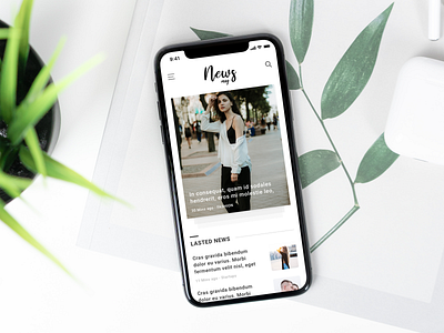 News Mag adobe xd app design ios iphone iphone mockup iphone x ui ux