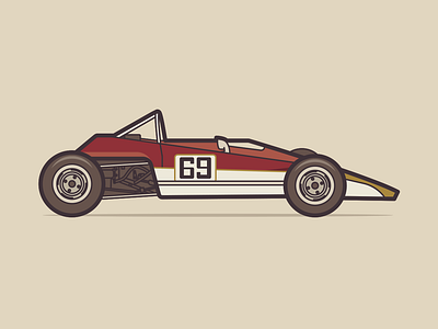 Lotus 61 car illustration lotus negativebear retro