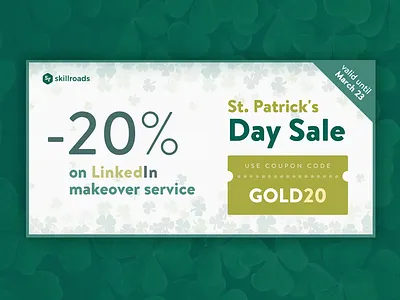 St patrick's day twitter ad ad banner green patrick skillroads st patricks day twitter