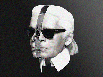 Skurll black black white bw debuts design gradient graphic design karl lagerfeld noise photoshop skull skull art white