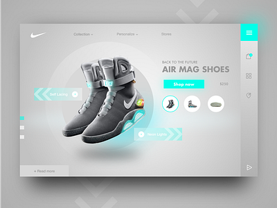 Nike Back to the Future app future nike ui ux web