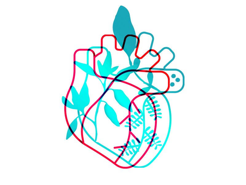 Heartbeat No.1 heart heart beat heartbeat linework nature