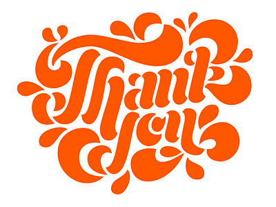 Thank You Card hand lettering lettering letters logo type typography