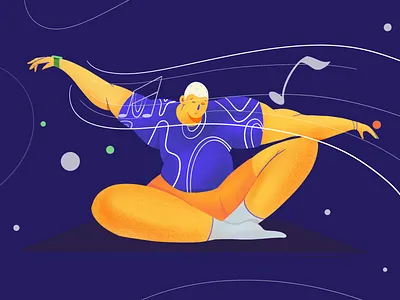 Show your talent of music color design illustration