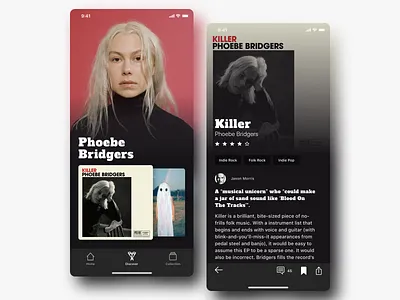 Music Review App app app design ios mobile mobile app mobile app design music typography ui ui design ux ux design