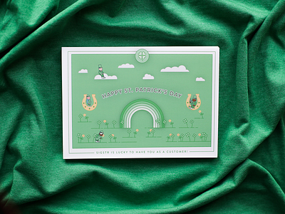 St. Patricks Day Postcard clover green illustration leprechaun rainbow shamrock sigstr stpatricksday stpattysday